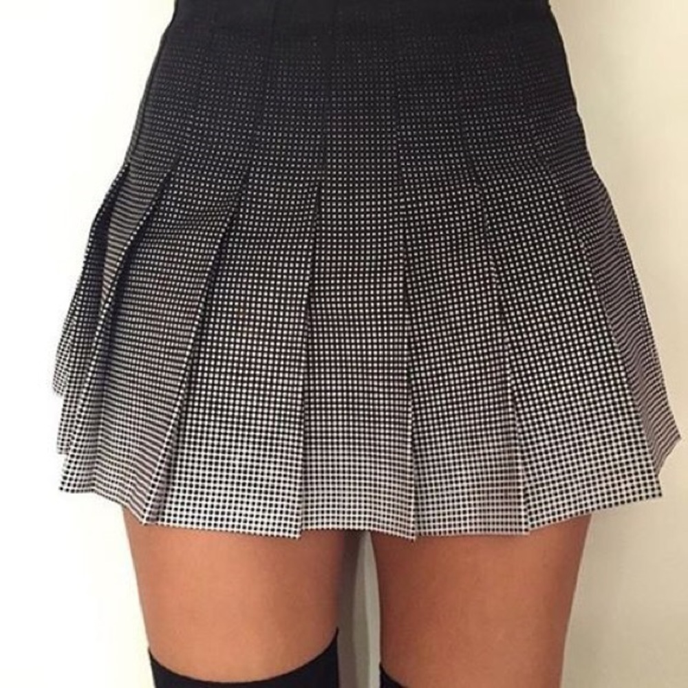 American Apparel Ombré Pleated Skirt
